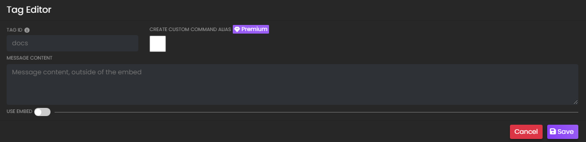 Tag editor basic